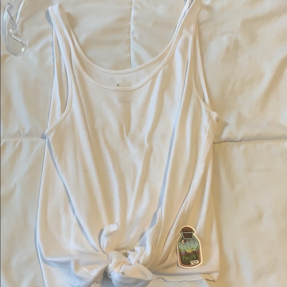 Tank top crop top white 👖